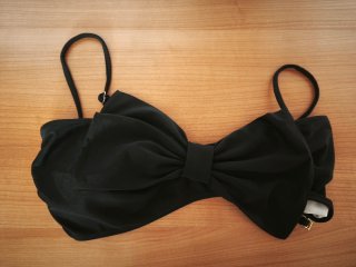 Top bikini lazo negro