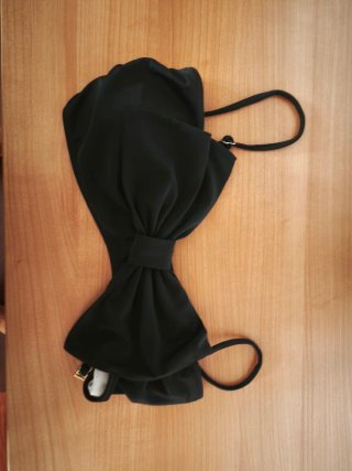 Top bikini lazo negro
