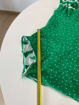 200.-Falda flamenca verde con volantes