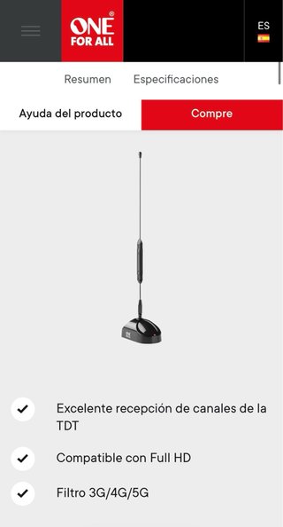 Antena TV Interior One For All