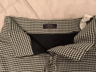 Falda de cuadros blanco y negro