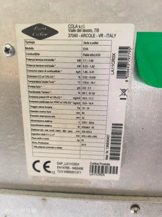 Estufa de pellets negra