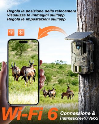 Cámara de caza iZEEKER 4K WiFi 64MP Solar