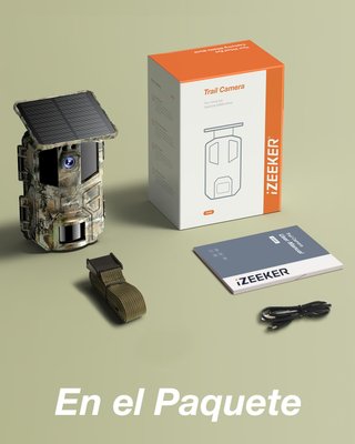 Cámara de caza iZEEKER 4K WiFi 64MP Solar