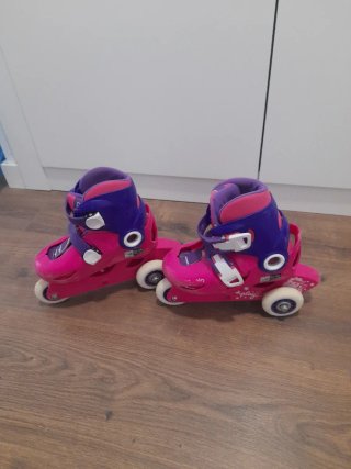 Patines infantiles Oxelo rosas y morados