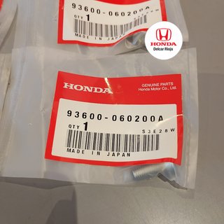 Tornillos sujeción cerraduras 93600-060200A Honda