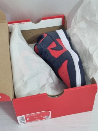 Nike Dunk Low Uomo 42.5 Blu/Rosso