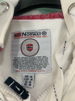 Sudadera Geographical Norway Blanca