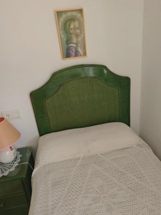 Armario de mimbre verde 3 puertas