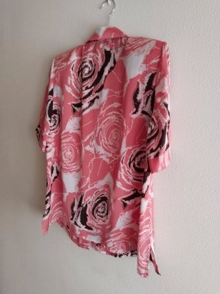 Blusa de mujer multicolor, naranja,beige, marrón