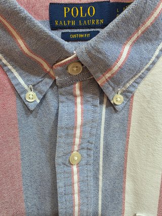 CAMISA - POLO - RALPH LAUREN - CUSTOM FIT - T. L