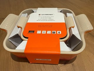 Le Creuset Set 2 Bandejas Cuadradas naranja