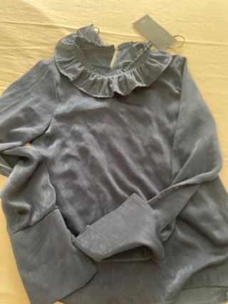 Camisa Zara Talla S Volante Cuello Nuevo