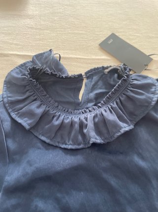 Camisa Zara Talla S Volante Cuello Nuevo
