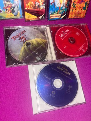 Lote 4 Cassettes y 2 CDs Disney
