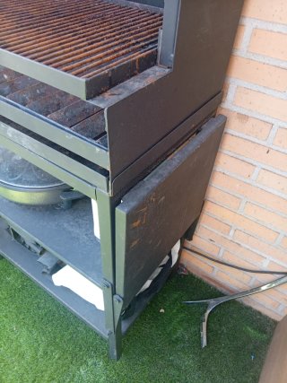 Barbacoa + mueble con repisa abatible  70cm ancho