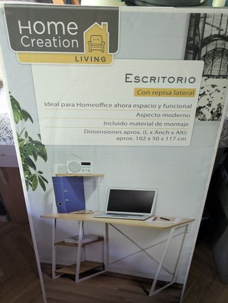 Escritorio Home Creation con repisa lateral