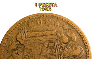1 Peseta 1953 Franco Caudillo