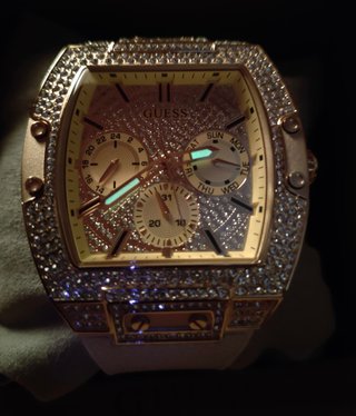 Reloj Guess Phoenix unisex, correa caucho blanco