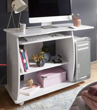 Mesa de ordenador blanca