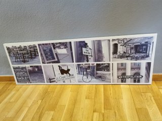 Cuadro collage blanco y negro París