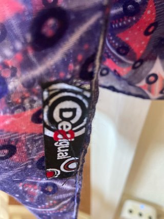 Fular Desigual Morado y Rosa