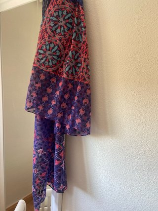 Fular Desigual Morado y Rosa