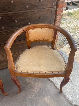 Coppia poltroncine legno da restaurare