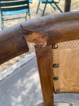 Coppia poltroncine legno da restaurare