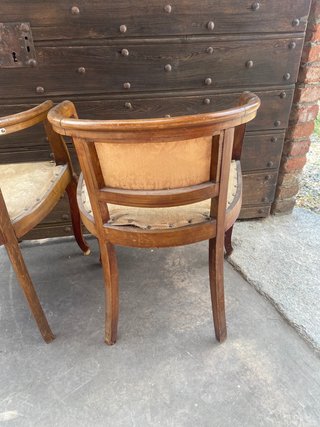Coppia poltroncine legno da restaurare