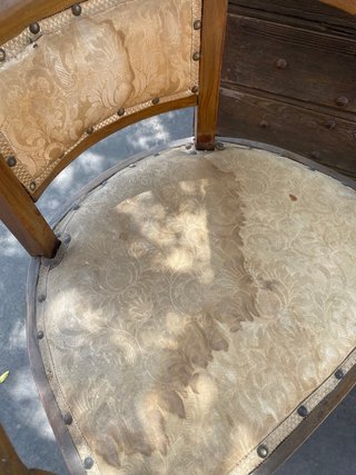 Coppia poltroncine legno da restaurare