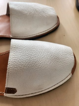 Sandalias Popa Piel Hombre Blancas T.42