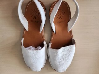 Sandalias Popa Piel Hombre Blancas T.42