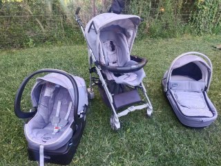 Carro de bebé 3 piezas + silla paseo + balancín