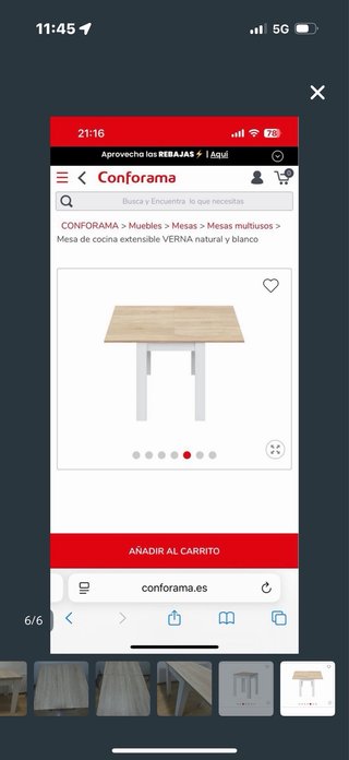 Mesa de comedor/cocina madera