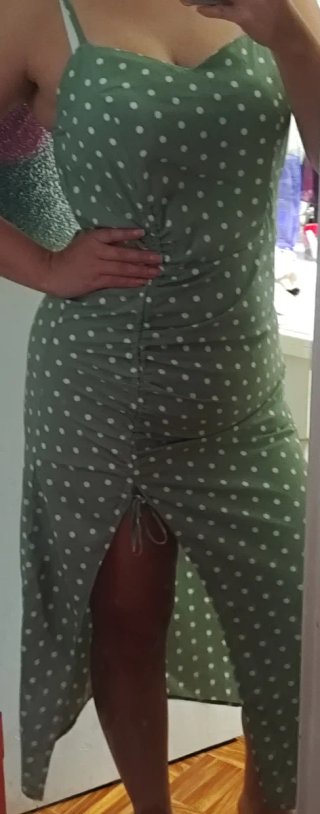 Vestido de verano talla M con lunares color verde