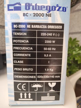 Barbacoa Eléctrica Orbegozo BC-2000 NE