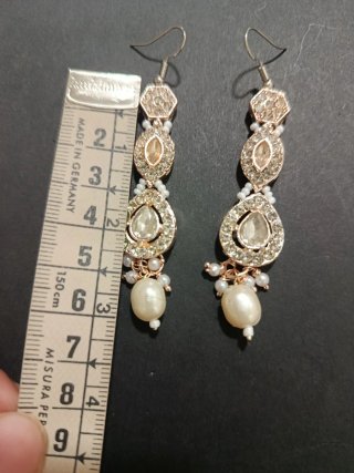 Pendientes largos brillantes boda fiesta