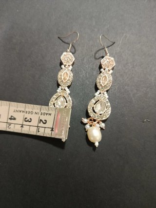 Pendientes largos brillantes boda fiesta
