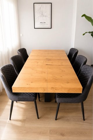 Mesa de comedor madera y metal