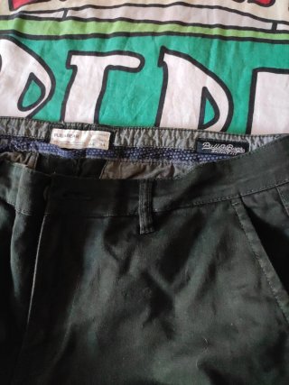 Pantalones Pull&Bear Azules y verdes oscuro