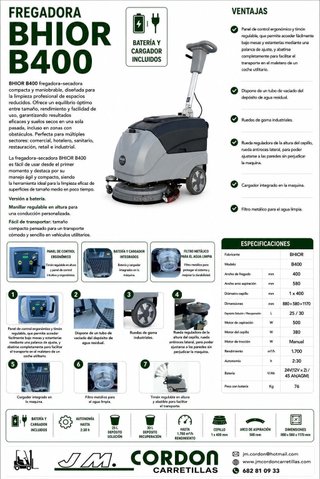 Fregadora Industrial BHIOR B400 ¡NUEVA A ESTRENAR!