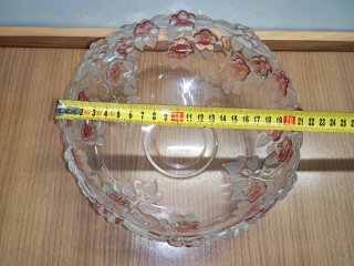 Taça Fruteira Murano Flores Rosa