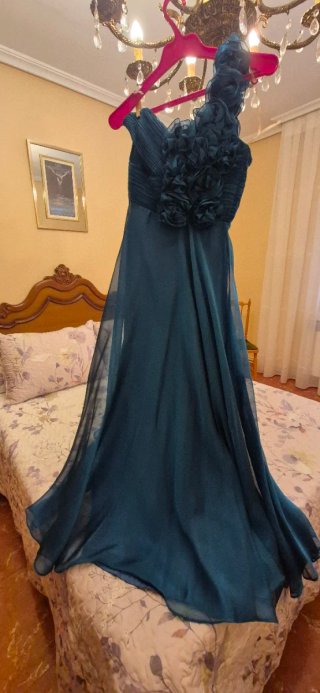 Vestido de fiesta azul eléctrico