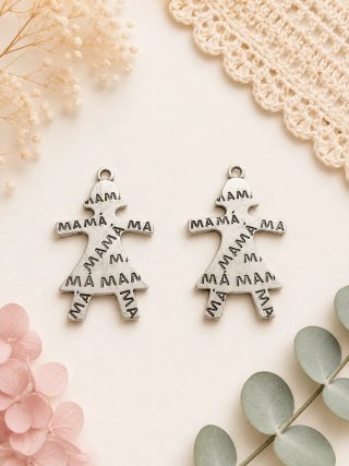 2 Colgantes Mamá Figura Niña