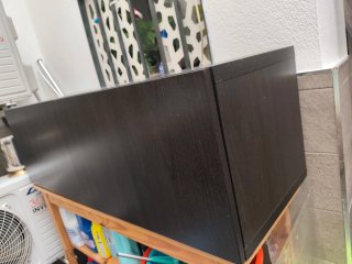 Mueble negro/marrón 120x42x38