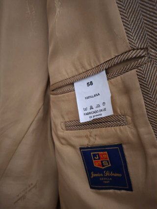 Chaqueta Javier Sobrino Hombre Beige/Marrón T 58