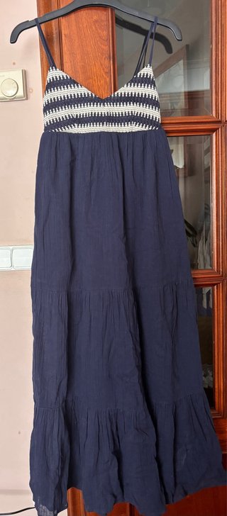 Vestido midi tirantes Springfield azul marino