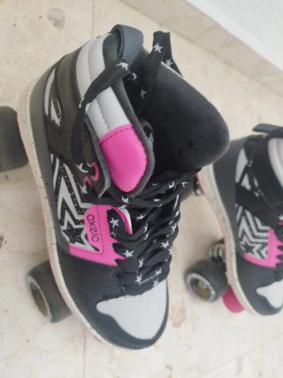 Patines en línea Oxelo negros y rosas