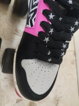 Patines en línea Oxelo negros y rosas